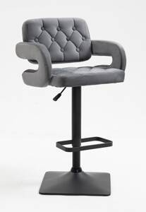 HR8403KW Grafit modern velúr szék fekete lábbal