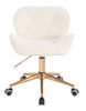HR111K Krémszínű modern boucle szék arany lábbal