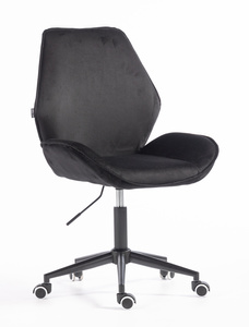 HR350K Fekete modern velúr szék fekete lábbal