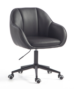 HR2055K Fekete Modern Műbőr Szék Fekete lábbal