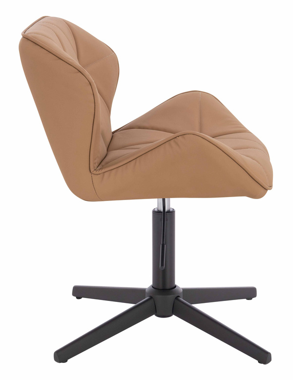 HR111CROSS Karamell Műbőr Premium Soft szék fekete lábbal