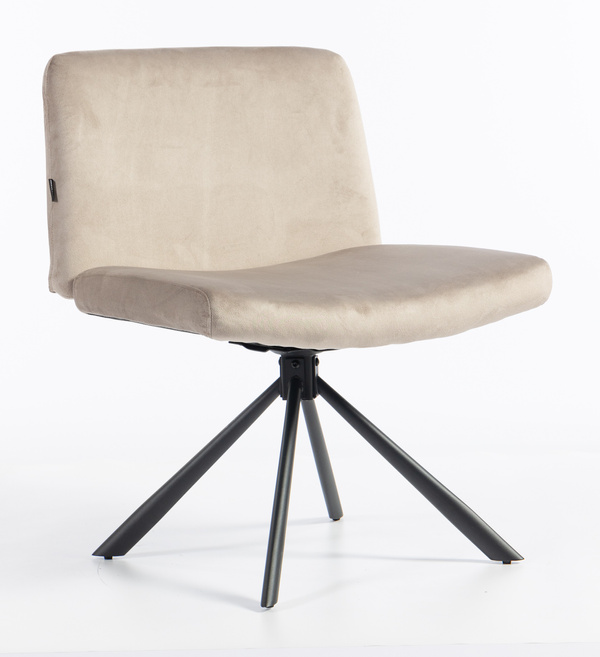 HR150 CSILLAGLÁB Latte Modern Velúr Szék Fekete lábbal