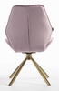 HR350 CSILLAGLÁB Halványlila modern velúr szék arany lábbal