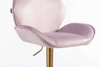 HR350W Halványlila modern velúr szék arany lábbal
