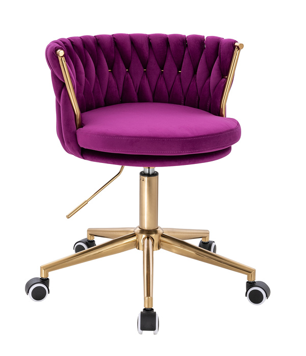 HR450K Fukszia Modern Velúr Szék Arany lábbal