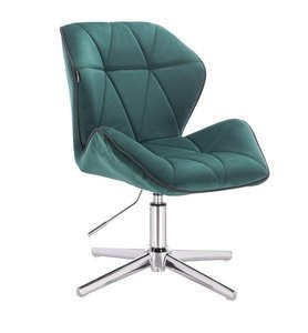 HR212CROSS Sötétzöld modern velúr szék