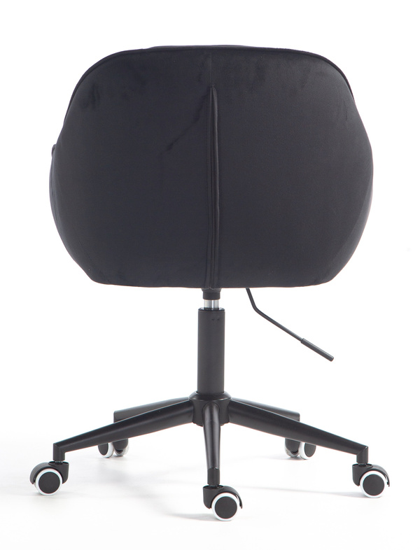 HR2055K Fekete Modern Velúr Szék Fekete lábbal