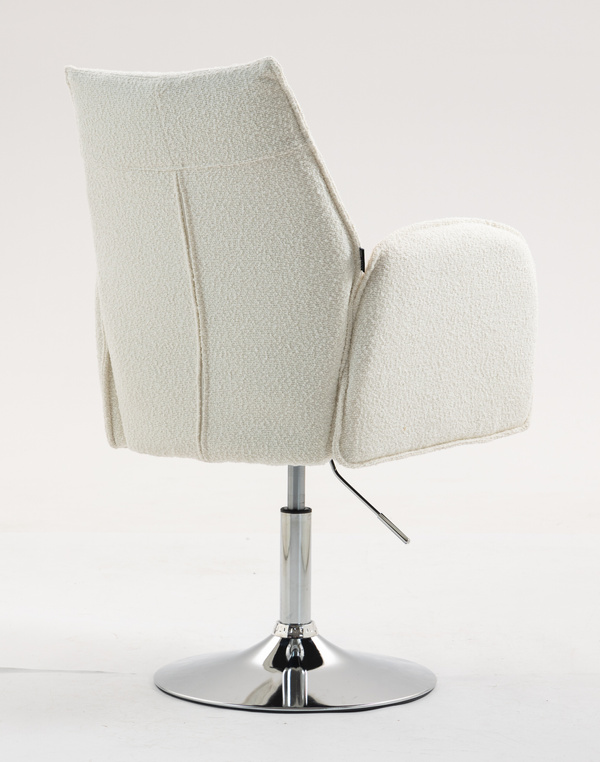HR280N Krémszínű modern boucle szék krómozott lábbal