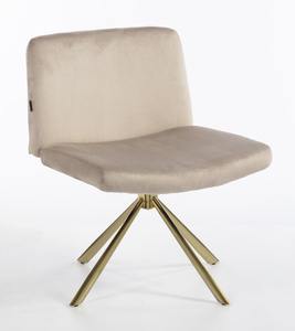 HR150 CSILLAGLÁB Latte Modern Velúr Szék Arany lábbal