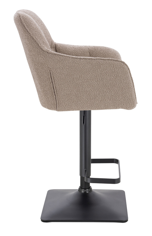 HR550KW Latte modern boucle szék fekete lábbal