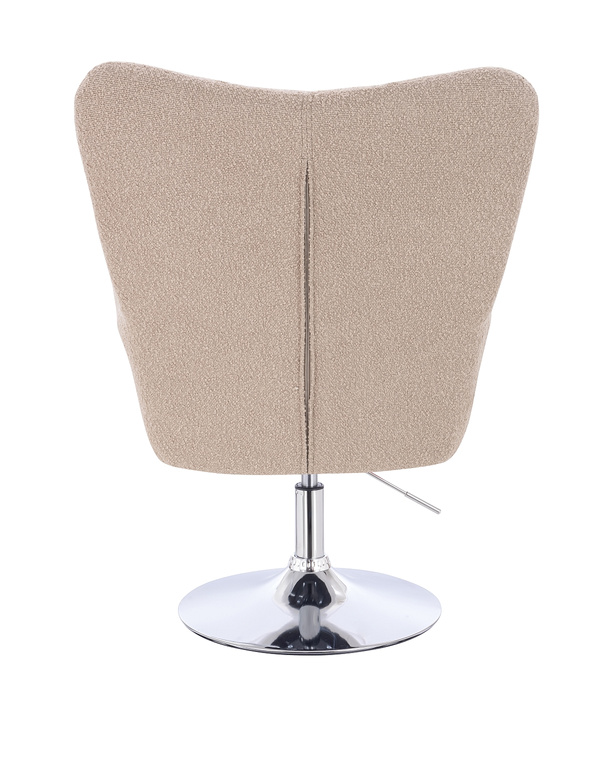 HR650N Latte modern boucle szék krómozott lábbal