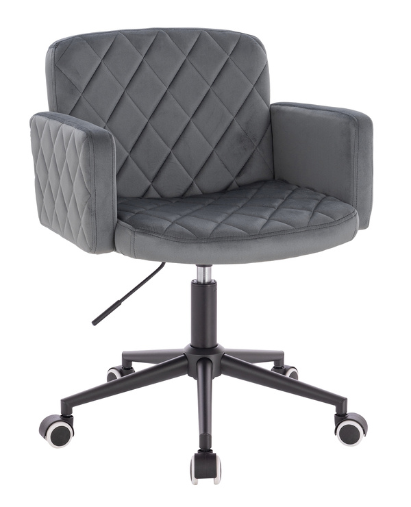 HR802K Grafit Modern Velúr Szék Fekete lábbal