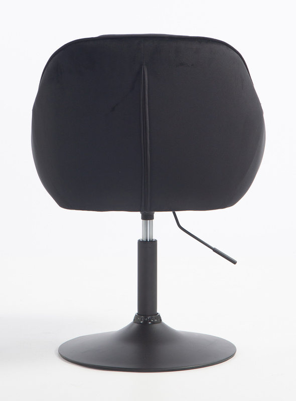 HR2055N Fekete Modern Velúr Szék Fekete lábbal