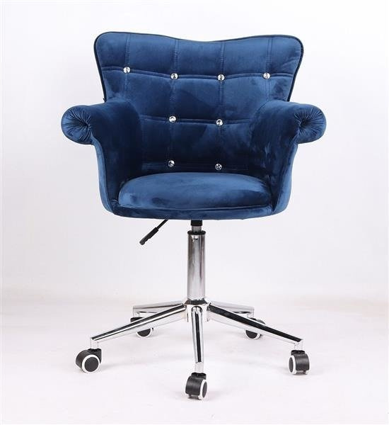 HR804CK Tengerkék modern velúr szék