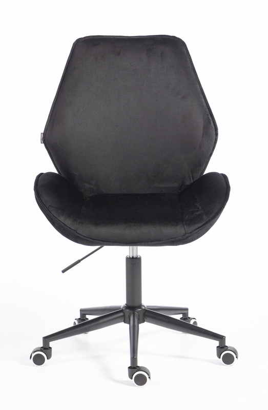 HR350K Fekete modern velúr szék fekete lábbal