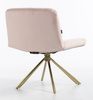 HR150 CSILLAGLÁB Púder Rózsaszín Modern Velúr Szék Arany lábbal