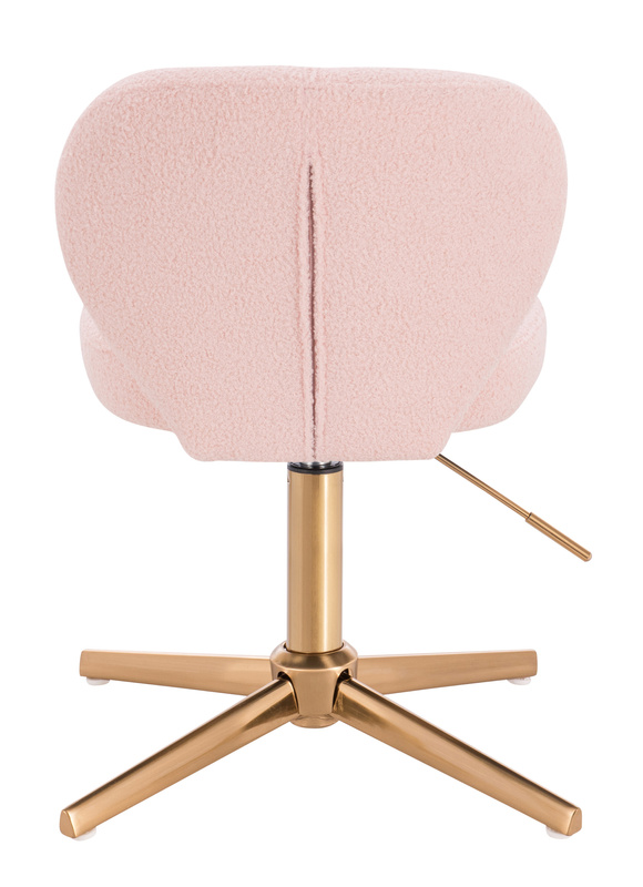 HR193CROSS Púder Rózsaszín modern boucle  szék arany lábbal