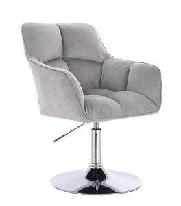 HR550N Acél modern velúr szék krómozott lábbal