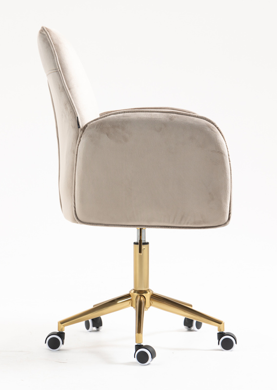 HR280K Latte Modern Velúr Szék Arany lábbal