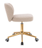 HR193K Latte modern boucle  szék arany lábbal