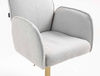 HR280N Szürke modern boucle szék arany lábbal