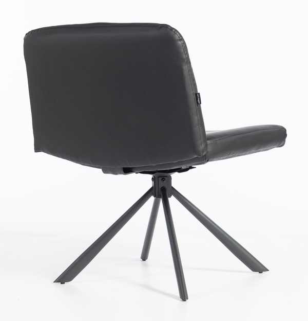 HR150 CSILLAGLÁB Fekete Modern Műbőr Szék Fekete lábbal