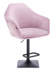 HR547KW Halványlila modern velúr szék fekete lábbal