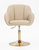 HR2055N Krémszínű Modern Műbőr Szék Aany lábbal