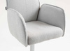 HR280W Szürke modern boucle szék krómozott lábbal