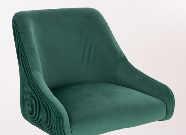 HR920N Sötétzöld Modern Velúr Szék Krómozott lábbal