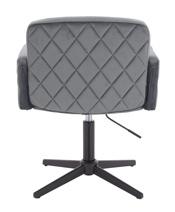 HR802CROSS Grafit Modern Velúr Szék Fekete lábbal
