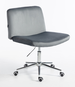 HR150K Grafit Modern Velúr Szék Krómozott lábbal