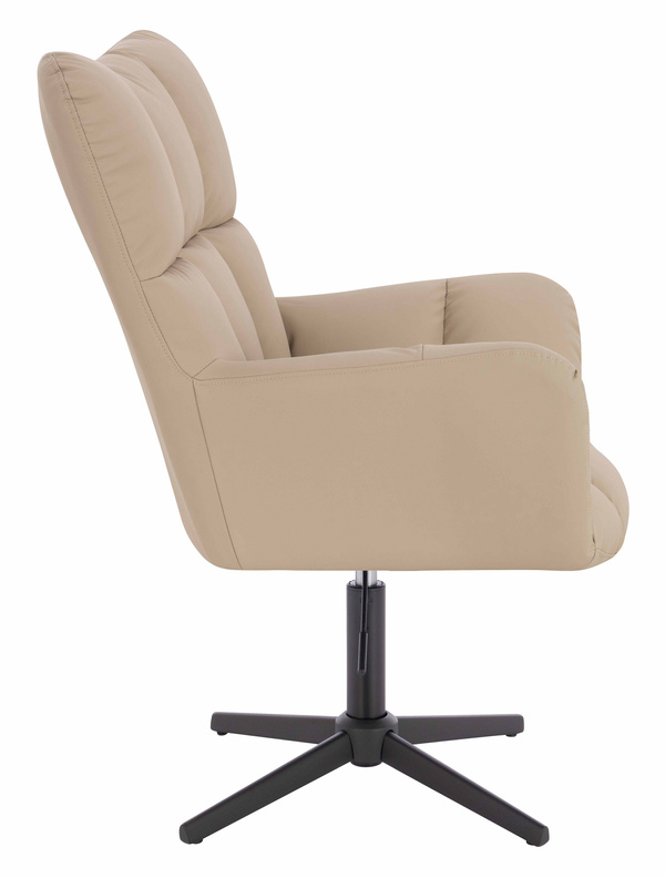 HR650CROSS Krémszínű Műbőr Premium Soft szék fekete lábbal