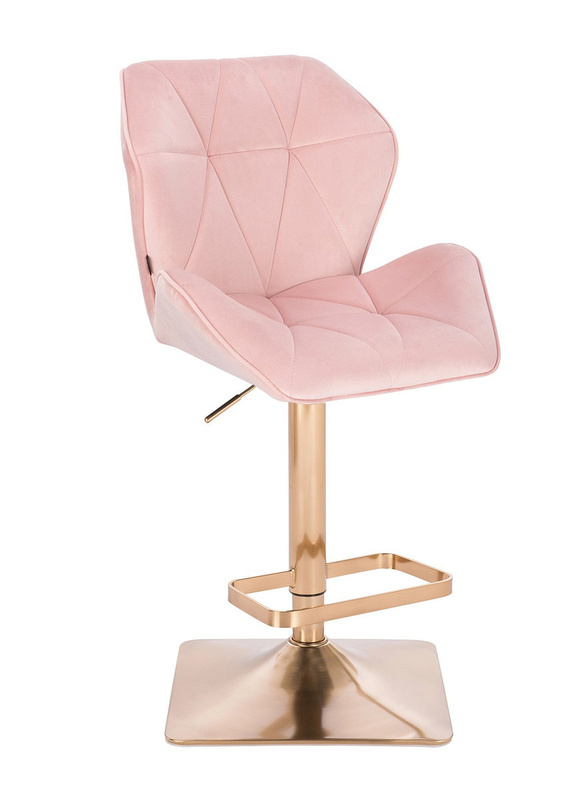 HR212KW Rózsaszín modern velúr szék arany lábbal