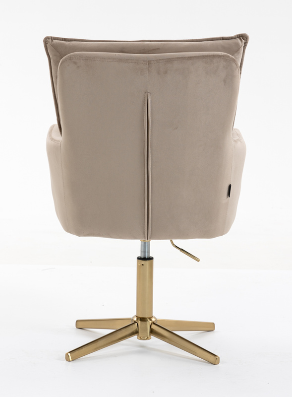 HR250CROSS Latte modern velúr szék arany lábbal