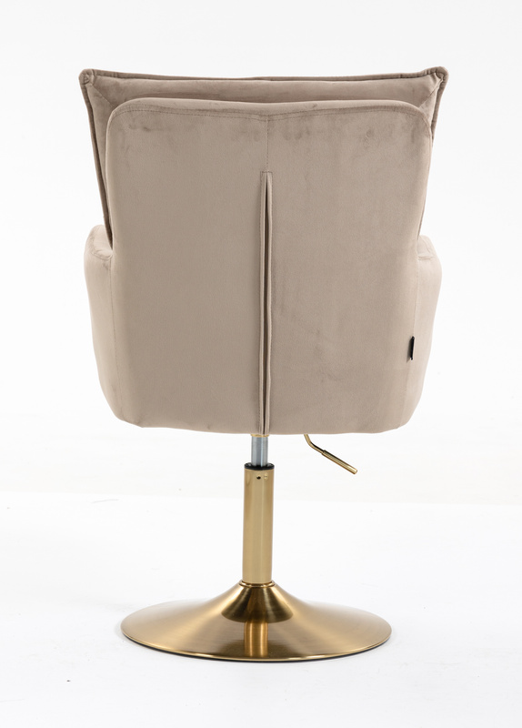 HR250N Latte modern velúr szék arany lábbal