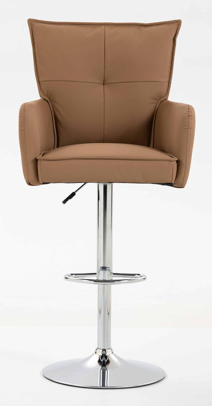 HR250W Karamell Színű Prémium Soft Műbőr Szék Krómozott Lábbal