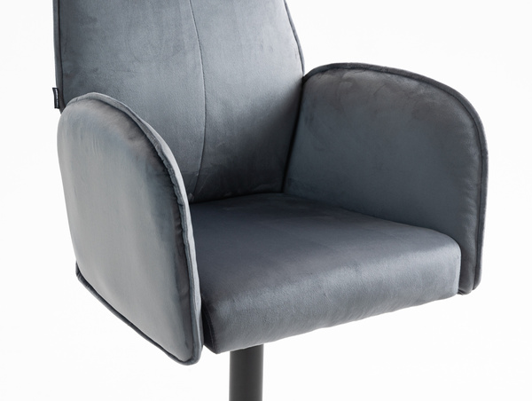 HR280W Grafit Modern Velúr Szék Fekete lábbal