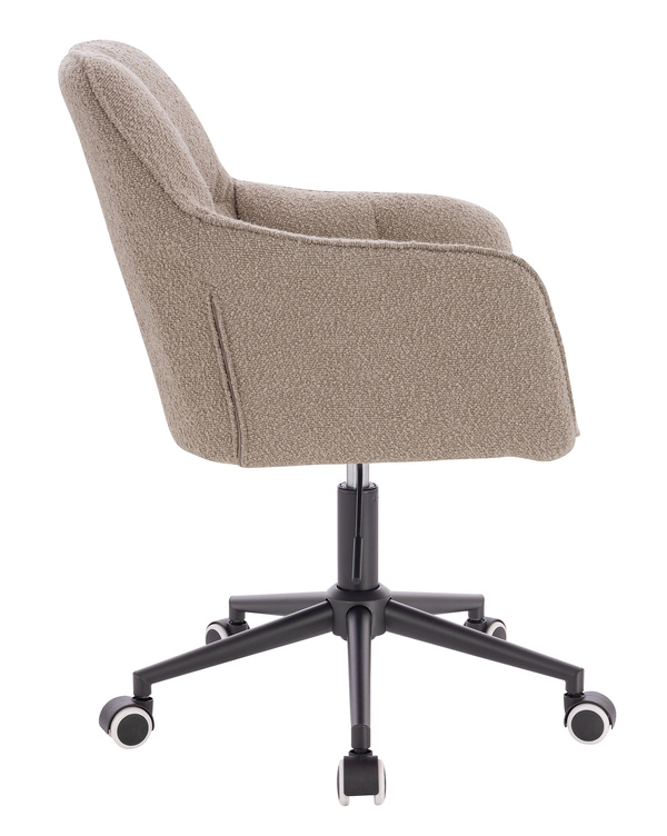 HR550K Latte modern boucle  szék fekete lábbal