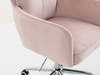 HR250K Púder Rózsaszín modern velúr szék krómozott lábbal