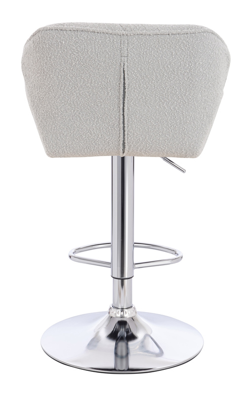 HR111W Szürke modern boucle szék krómozott lábbal