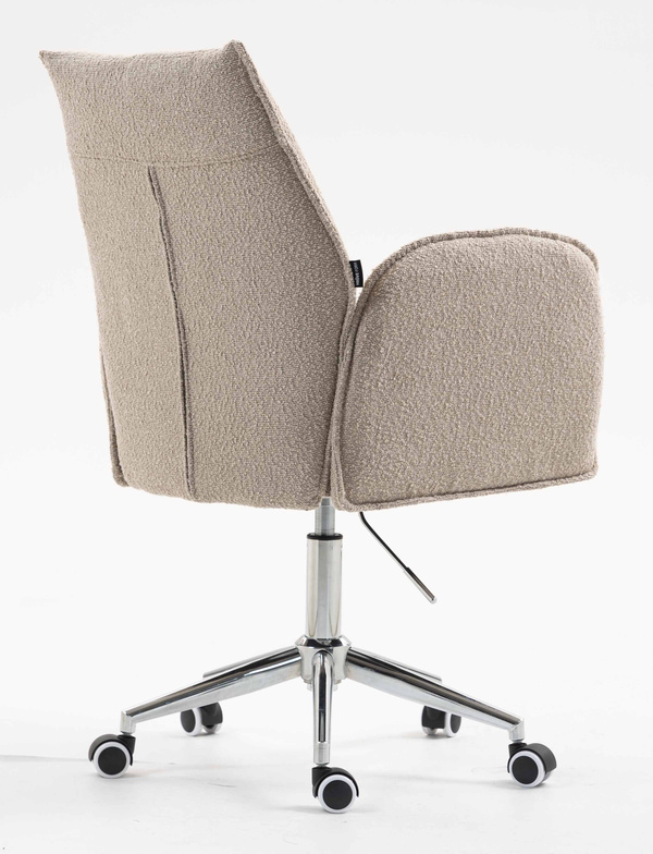 HR280K Latte modern boucle szék krómozott lábbal