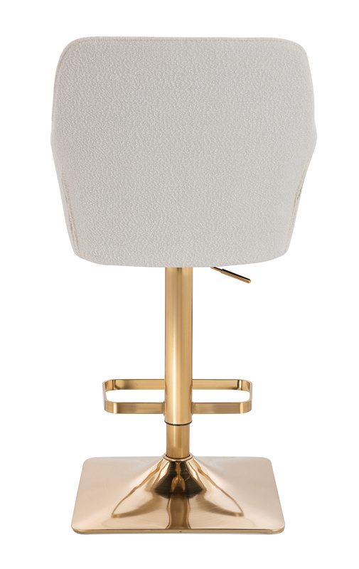 HR550KW Krémszínű modern boucle  szék arany lábbal