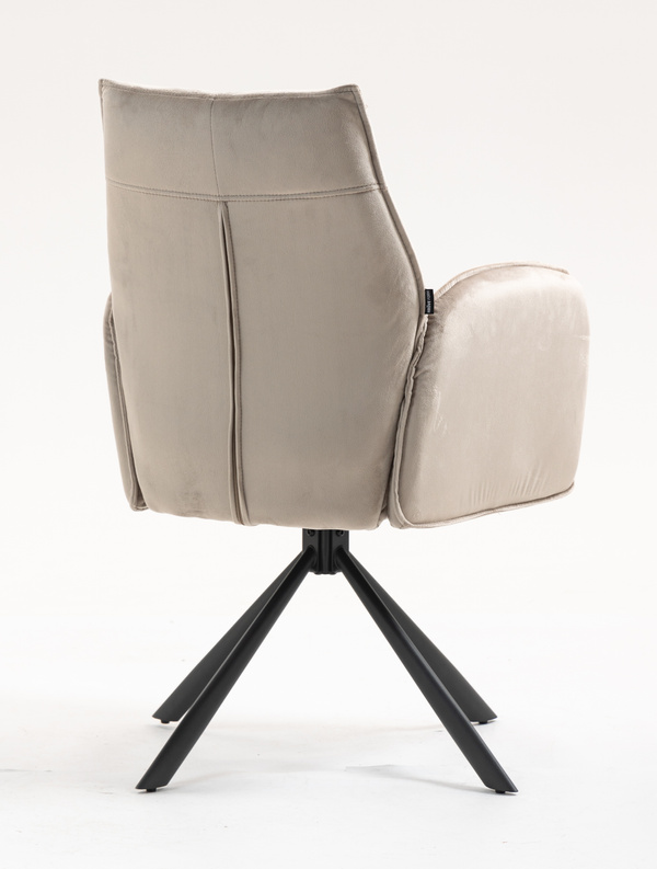 HR280 CSILLAGLÁB Latte Modern Velúr Szék Fekete lábbal