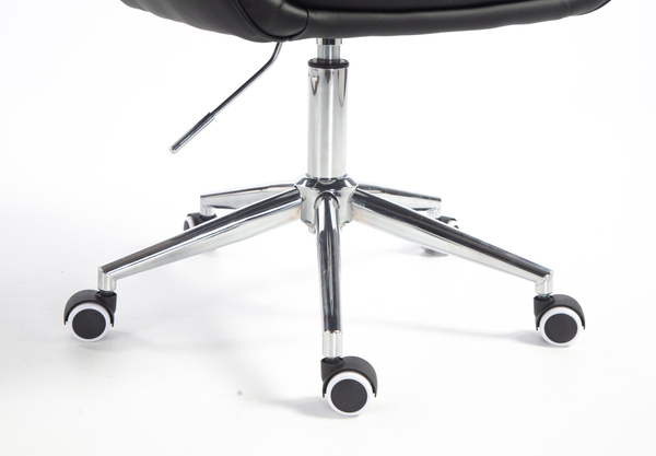 HR2055K Fekete Modern Műbőr Szék Krómozott lábbal