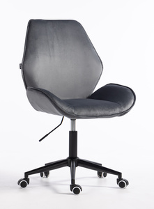 HR350K Grafit modern velúr szék fekete lábbal