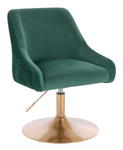 HR920N Sötétzöld Modern Velúr Szék Arany lábbal