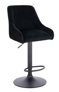 HR920W Fekete Modern Velúr Szék Fekete lábbal