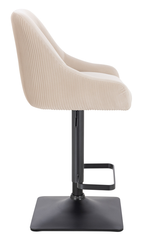 HR920KW Krémszínű Modern Velúr Szék Fekete lábbal