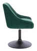 HR920N Sötétzöld Modern Velúr Szék Fekete lábbal